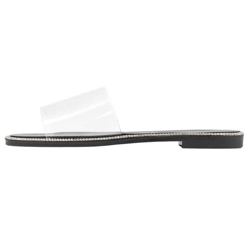 Sandales Plates Transparentes Femme – Claquettes d’Été