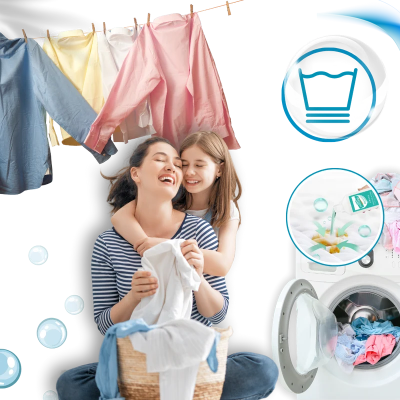 Solution de nettoyage à l'eau de Javel pour la protection des couleurs