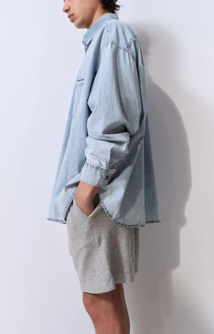 American vintage Chemise Paybou en Denim Blue Snow