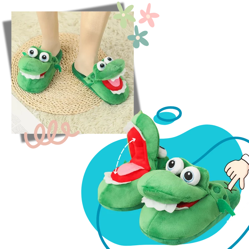 Chaussons crocodile amusants et confortables