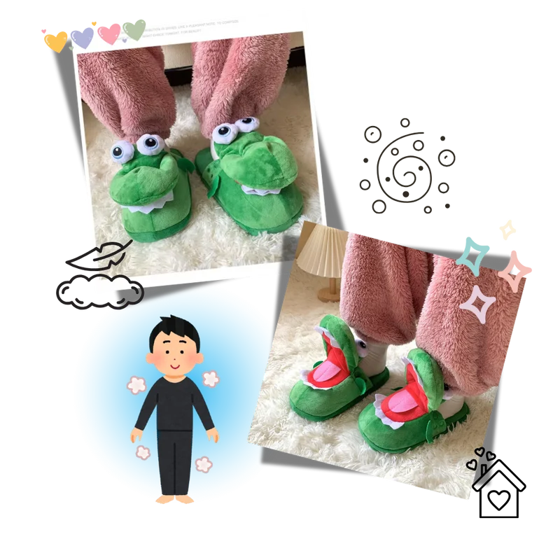 Chaussons crocodile amusants et confortables