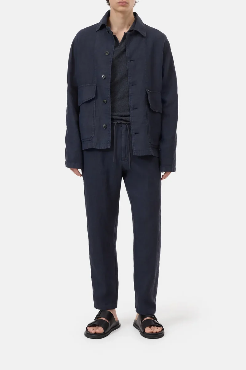Closed Pantalon Vigo en Lin Magma Black