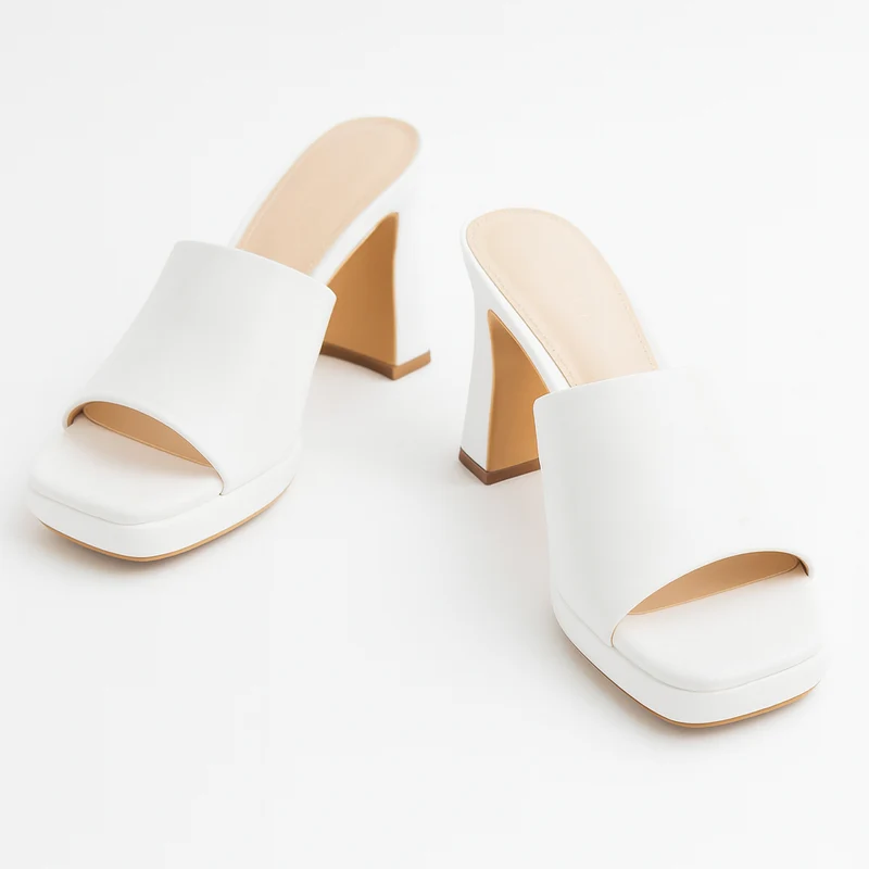 Sandales à Talon Carré Femme – Plateforme Haute & Bout Carré