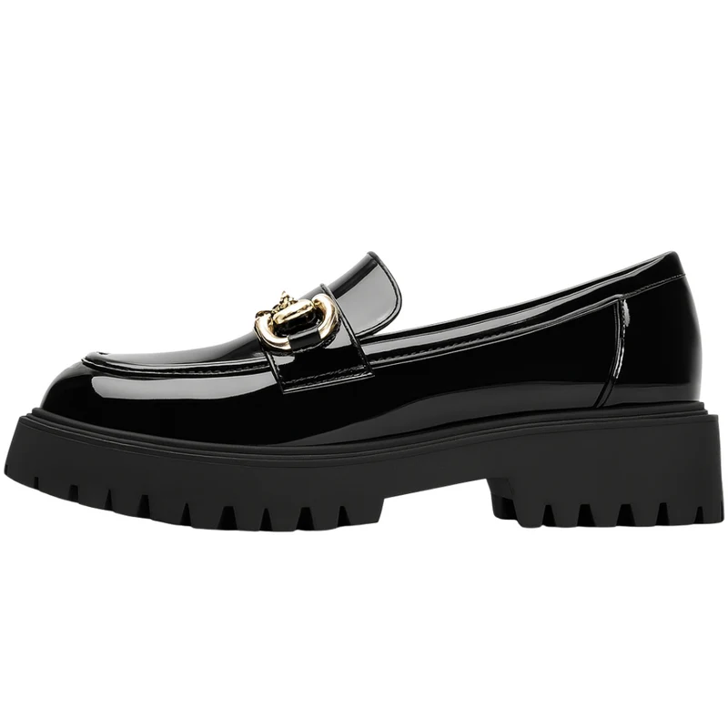 Loafers pour Femme à Semelle Plateforme – Chaussures Slip-On Confortables avec Boucle Métallique