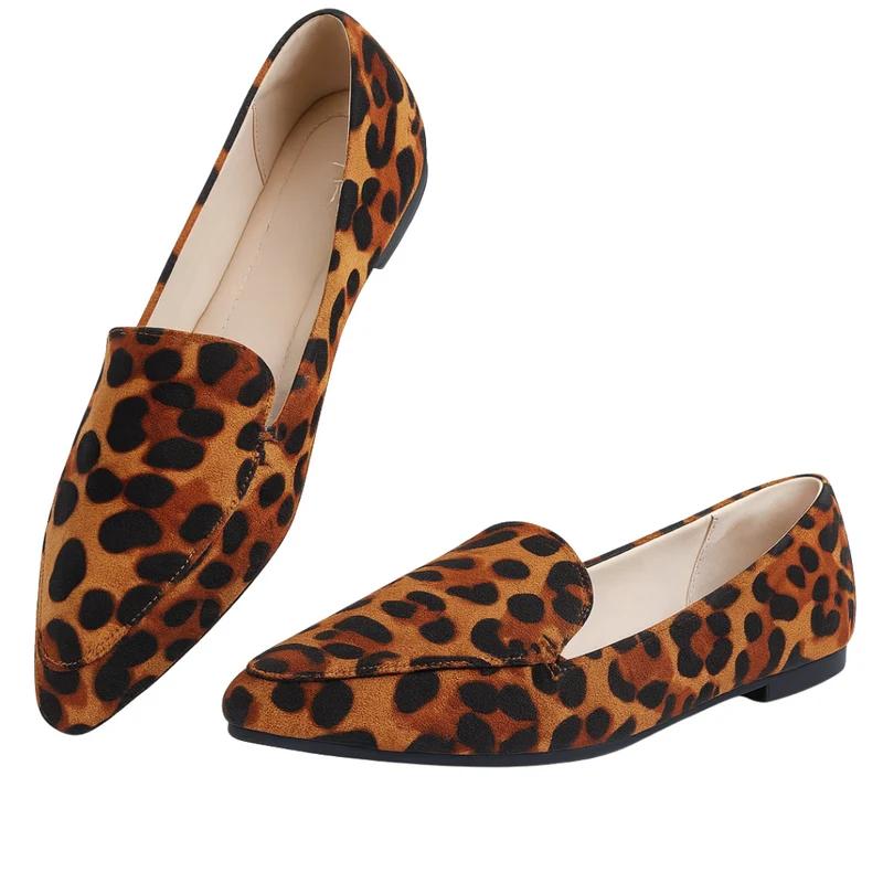Loafers pour femme à bout pointu avec semelle mémoire de forme