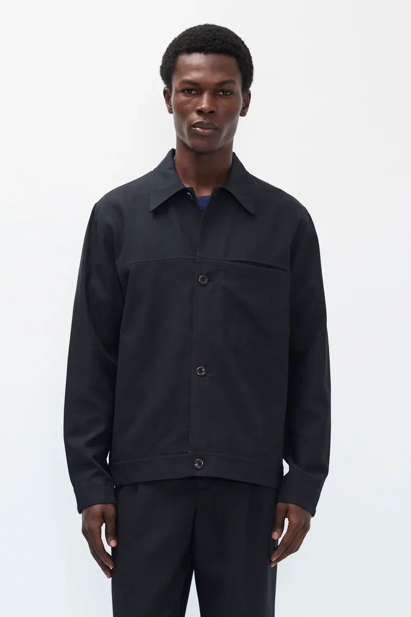 Norse Projects Surchemise Arresskov Coton Lin Dark Navy