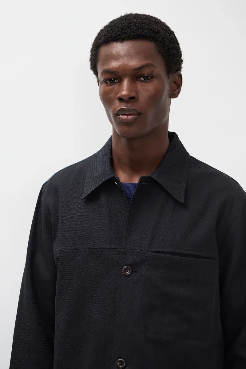 Norse Projects Surchemise Arresskov Coton Lin Dark Navy