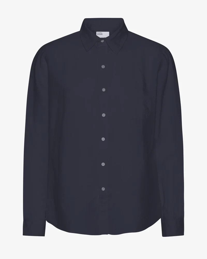 Colorful Standard Chemise en Lin Navy Blue