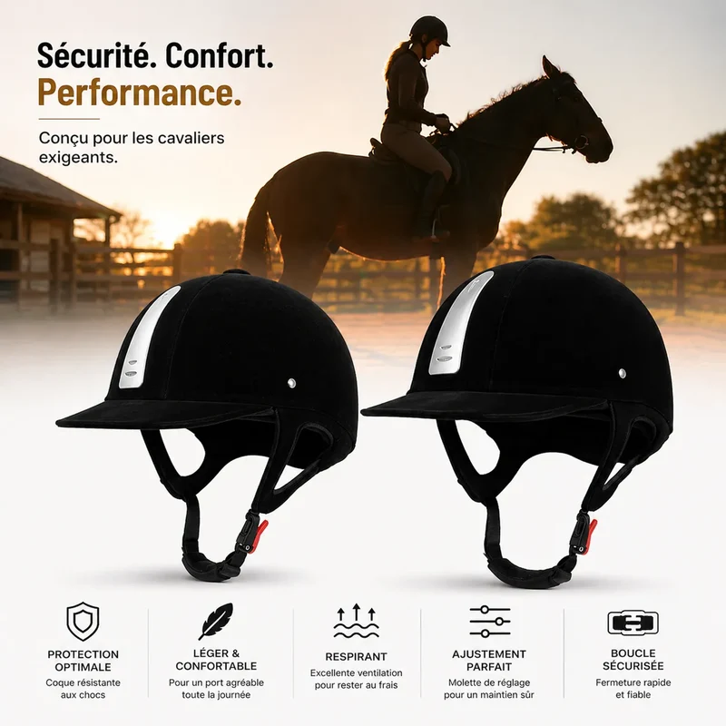 Équix™ | Casque équitation élégant réglable – bombe équitation légère adulte unisexe