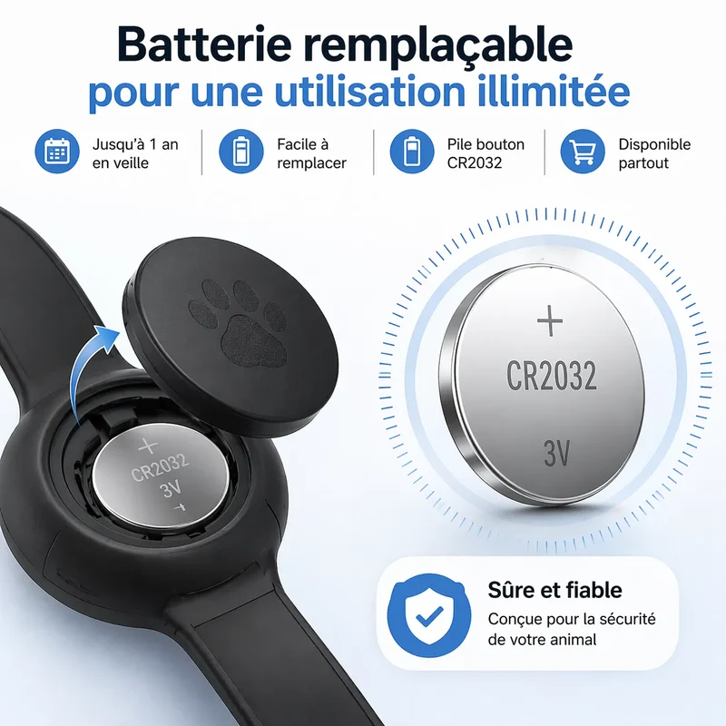 GPS chat sans abonnement – Collier Réglable Étanche, Sans Abonnement