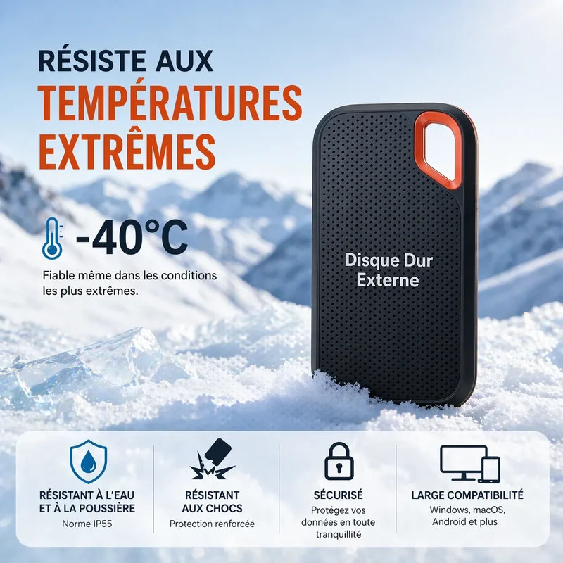 NovaDrive Pro- Disques Durs Externes SSD Stockage Compact et Ultra Rapide