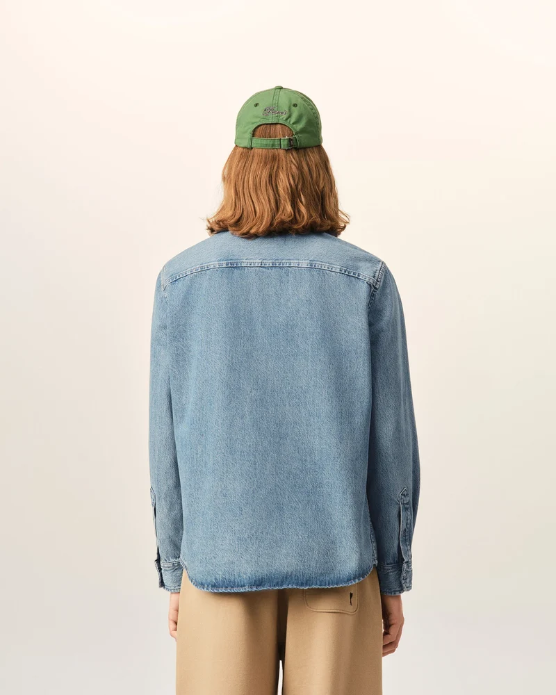AMI Chemise Ami de Coeur en Denim Bleu Used