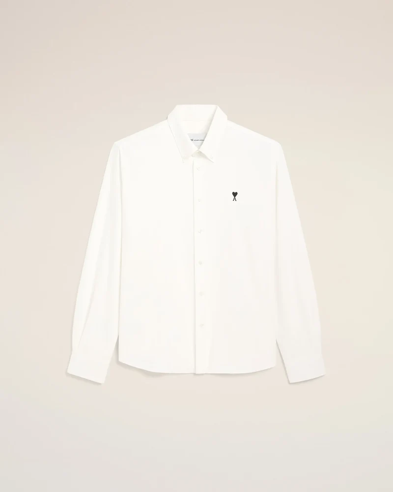 AMI Chemise Ami de Coeur Noir Oxford Blanc Naturel