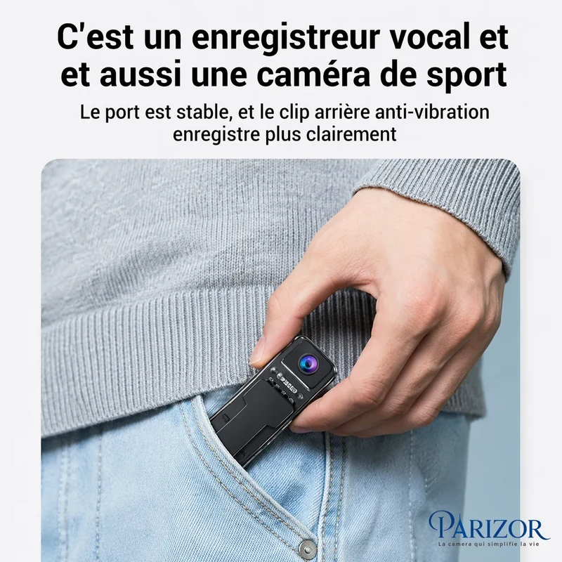 ClipCam Pro - mini caméra de surveillance, caméra espion portable, camera miniature