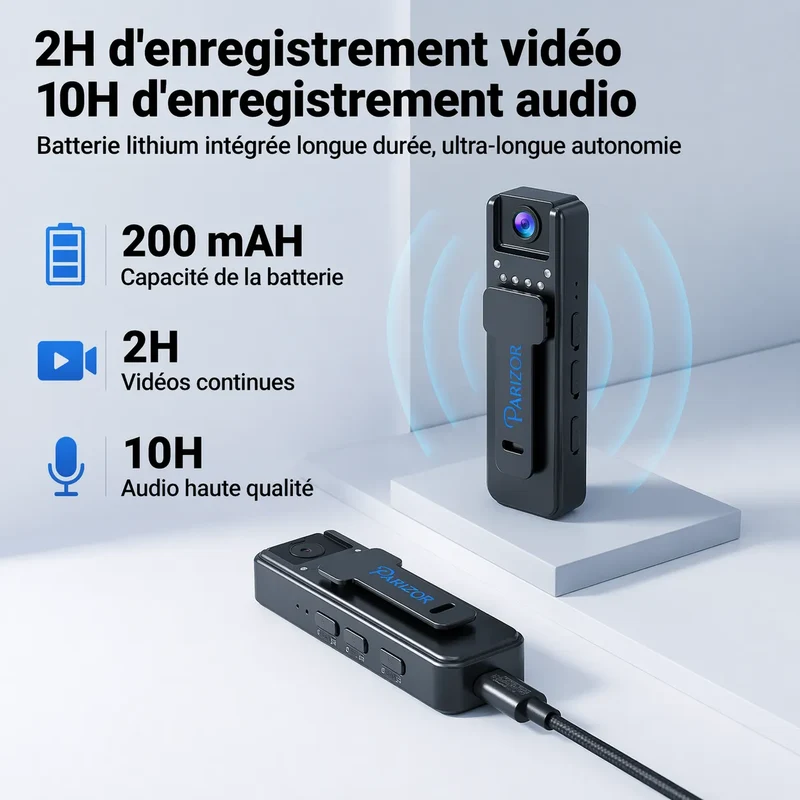 ClipCam Pro - mini caméra de surveillance, caméra espion portable, camera miniature