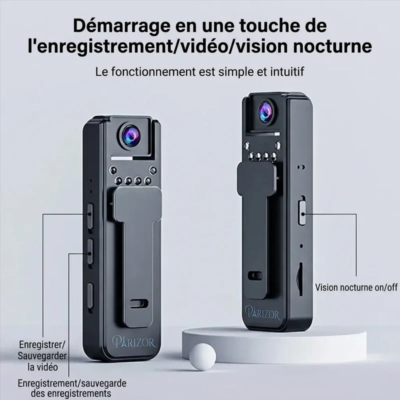 ClipCam Pro - mini caméra de surveillance, caméra espion portable, camera miniature