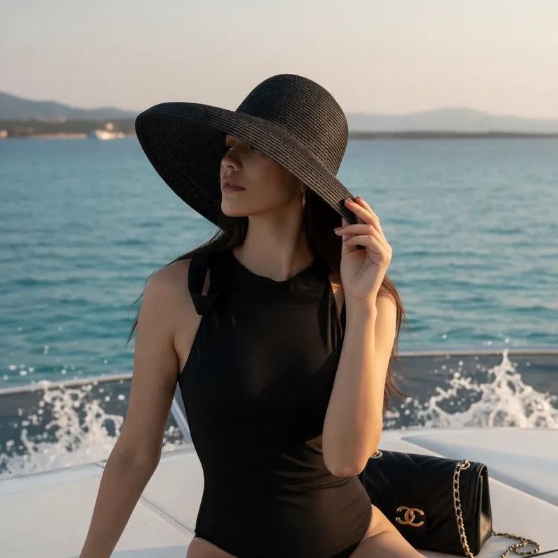Allure Panama | Chapeau paille femme large bord élégant