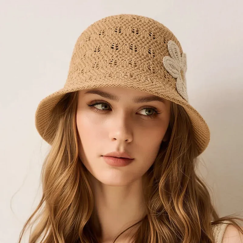Élégance Florale | Chapeau paille femme brodé style estival pour protection solaire