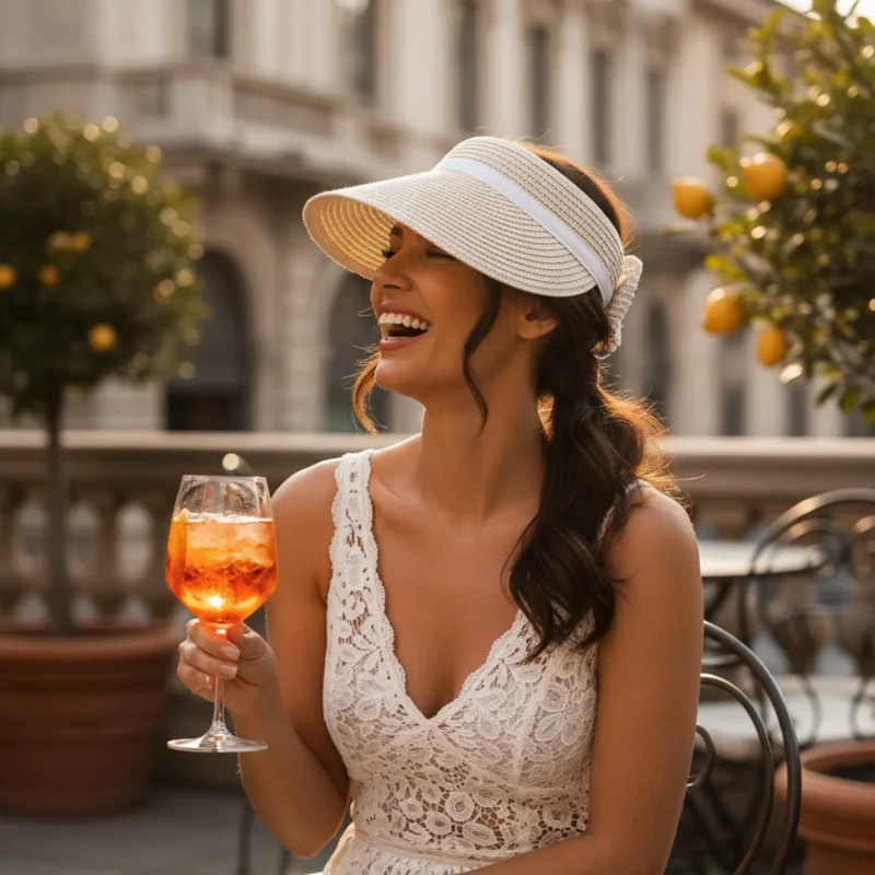 Pratique Nomade – Visière chapeau paille femme pliable