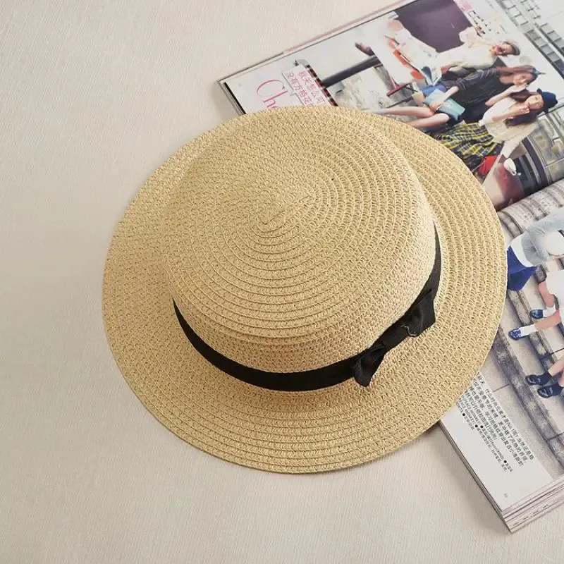 Charme Estival – Chapeau paille femme à bord large avec nœud