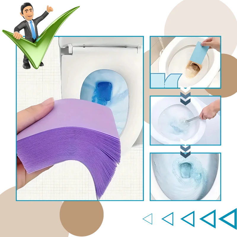 Feuilles nettoyantes écologiques pour les toilettes