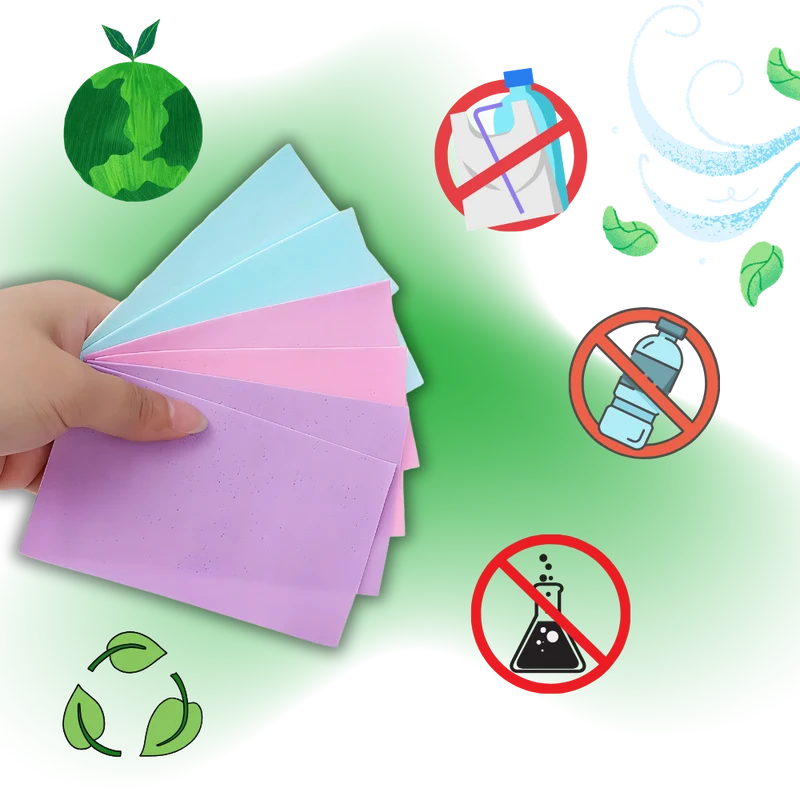 Feuilles nettoyantes écologiques pour les toilettes