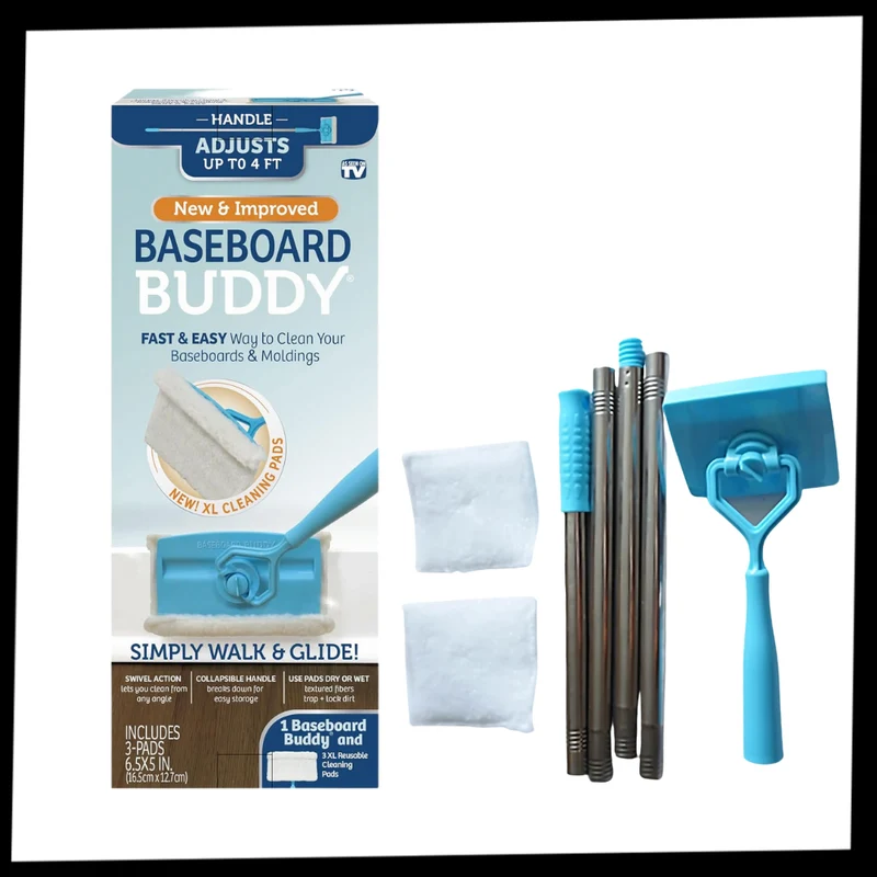 Brosse de nettoyage flexible pour plinthes