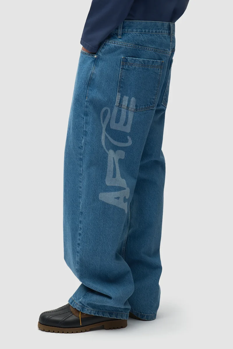 Arte Pantalon en Denim Stencil Denim Bleach