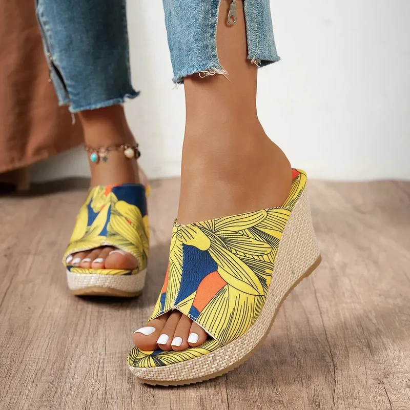 Orlina™ – Mules compensées femme sandale plateforme confortable
