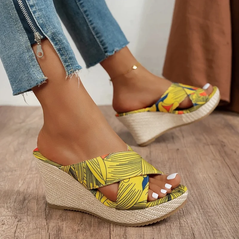 Orlina™ – Mules compensées femme sandale plateforme confortable