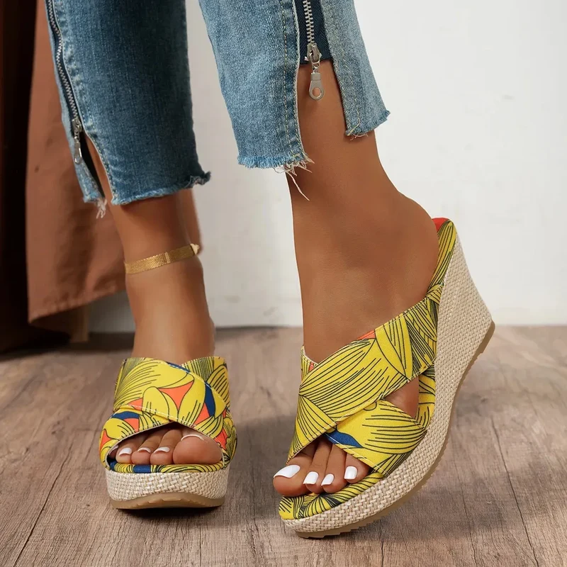 Orlina™ – Mules compensées femme sandale plateforme confortable