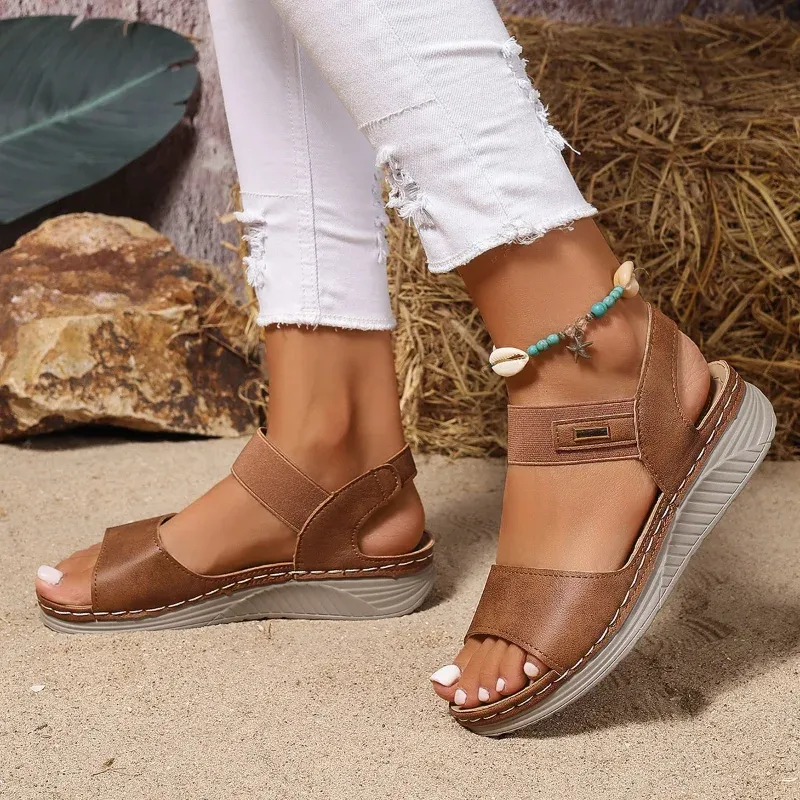 COMFYRIA™ – Sandales Plateforme Femme Légères & Confort Marche Été