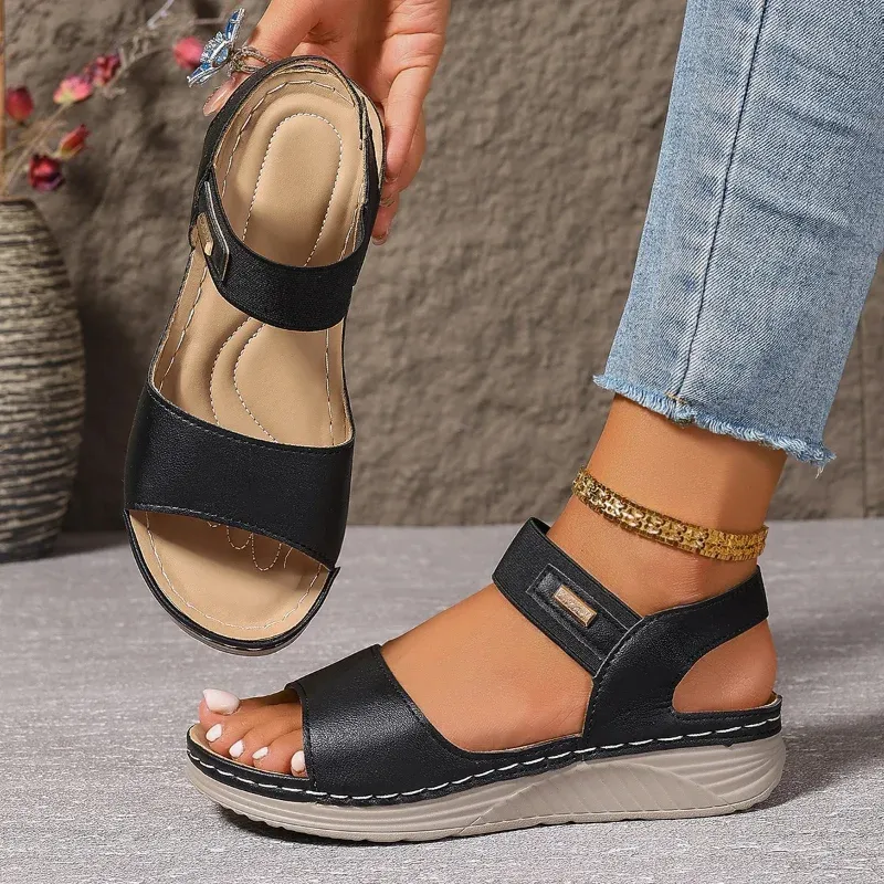COMFYRIA™ – Sandales Plateforme Femme Légères & Confort Marche Été