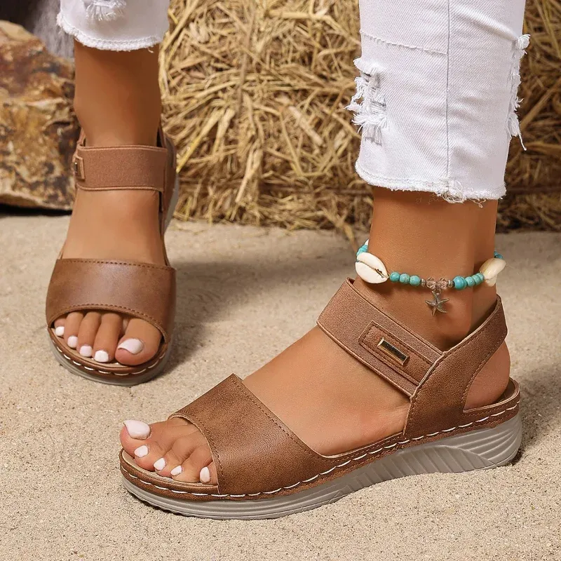 COMFYRIA™ – Sandales Plateforme Femme Légères & Confort Marche Été