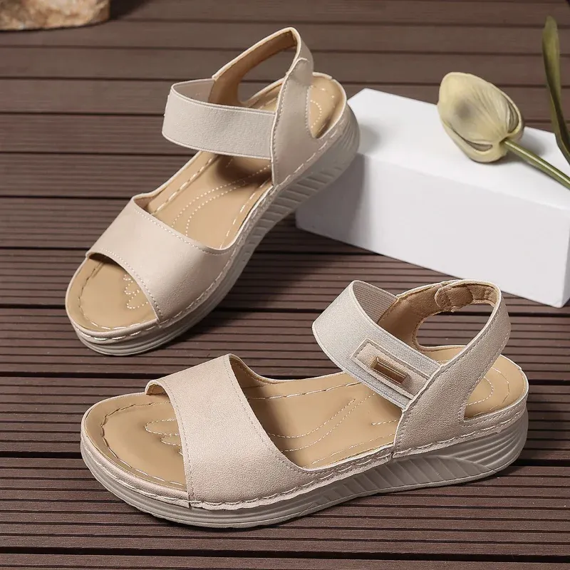 COMFYRIA™ – Sandales Plateforme Femme Légères & Confort Marche Été