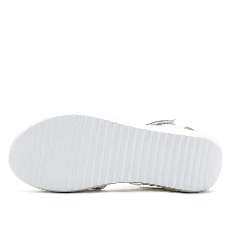 PURELUX™ | Sandale Plate Forme Femme Cuir – Élégance & Confort Été