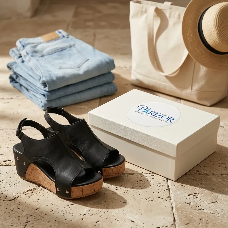 RIVET LUXE™ – Sandales Plateforme Femme Élégance Moderne & Confort Absolu