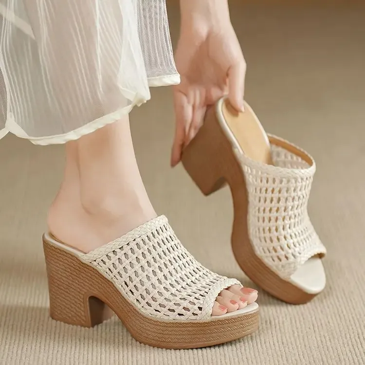LUXE PLATFORM™ – Sandales Plateforme Femme Élégance & Hauteur Confort