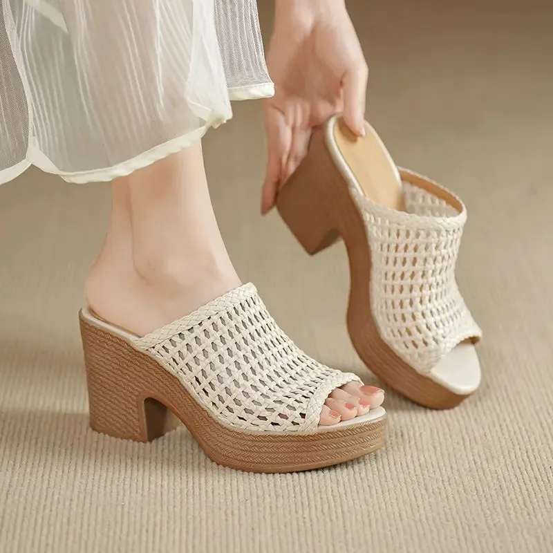 LUXE PLATFORM™ – Sandales Plateforme Femme Élégance & Hauteur Confort