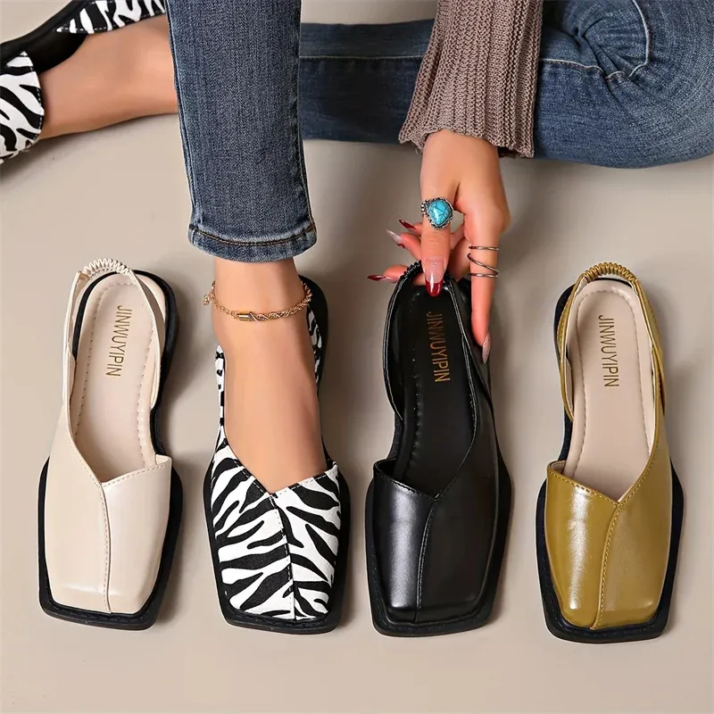 NOIRÉA ÉLÉGANCE™ | Sandales Plates Noires Femme Élégantes Été – Confort Chic