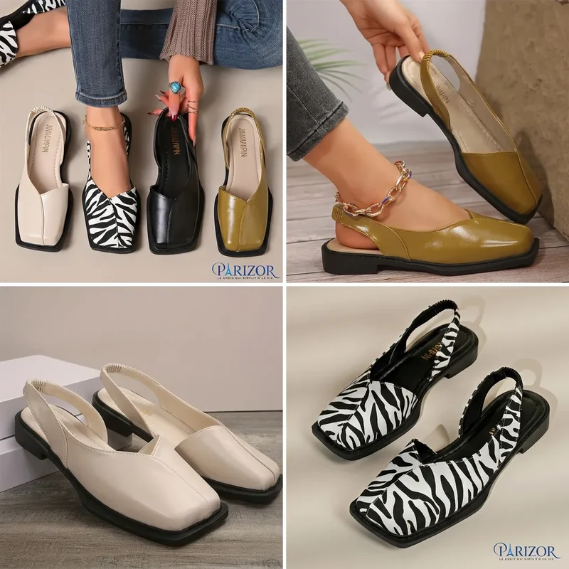 NOIRÉA ÉLÉGANCE™ | Sandales Plates Noires Femme Élégantes Été – Confort Chic