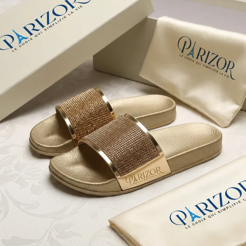 NÉLIA DORÉ™ | Sandales Dorées Femme Confort Été – Plates Style Plage Élégant