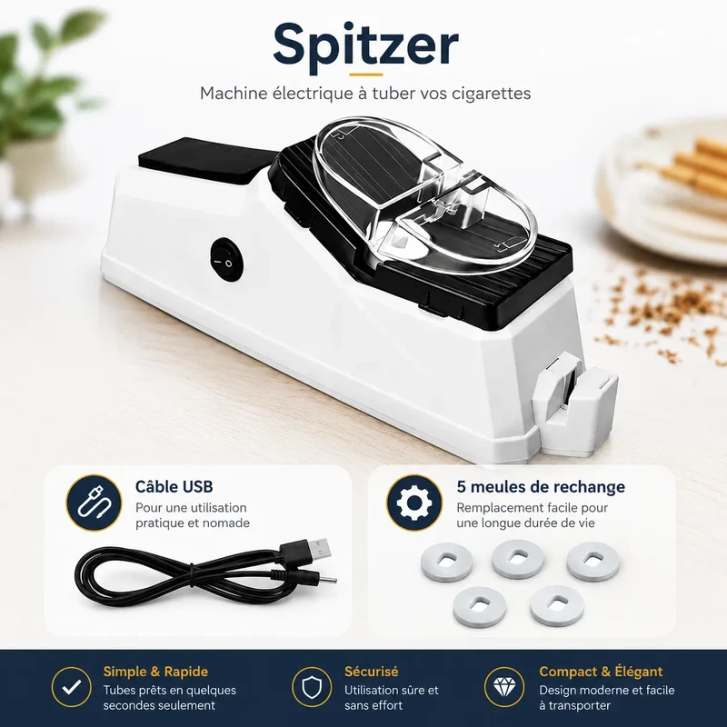 SharpEase | Aiguiseur Électrique Rechargeable USB pour Couteaux et Ciseaux