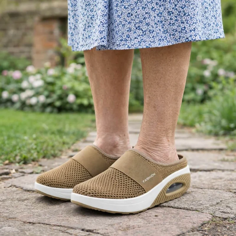 HomeStep | Chaussons Orthopédiques Faciles à Enfiler avec Mesh Respirant