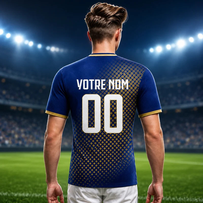Bleu Légende | Maillot France Style 2026 Bleu Personnalisé avec Nom et Numéro