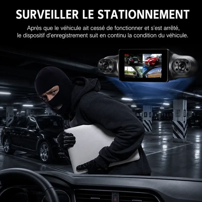 DashGard Pro CX360 | Dashcam Voiture 360° Full HD avec Vision Nocturne