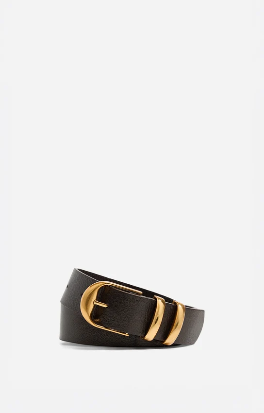 Vanessa bruno Ceinture en Cuir 30 MM Chocolat