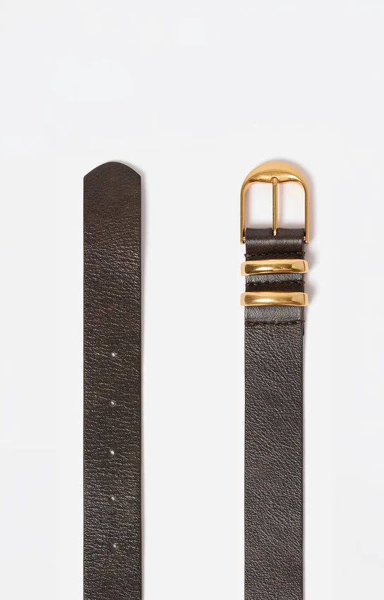 Vanessa bruno Ceinture en Cuir 30 MM Chocolat