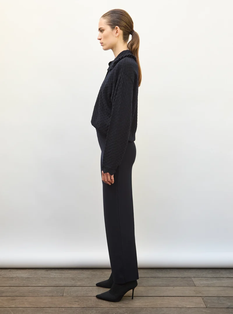 Molli Pantalon Favore 7/8 en Maille Milano Nuit