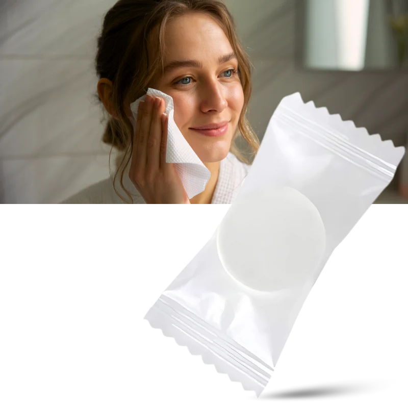 Serviettes compressées en coton doux